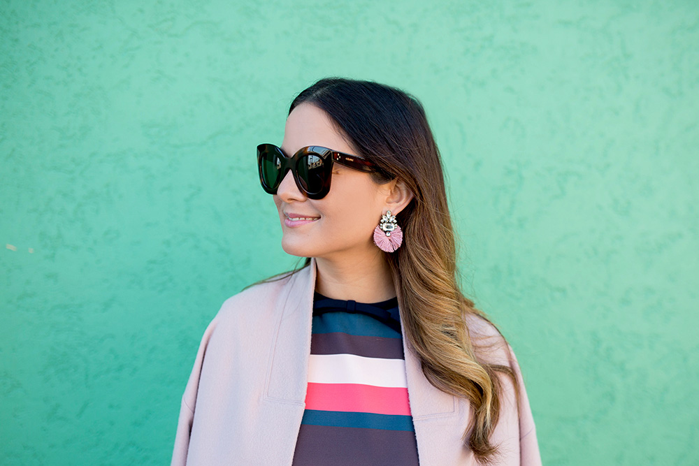 Bauble Bar Pink Fringe Earrings