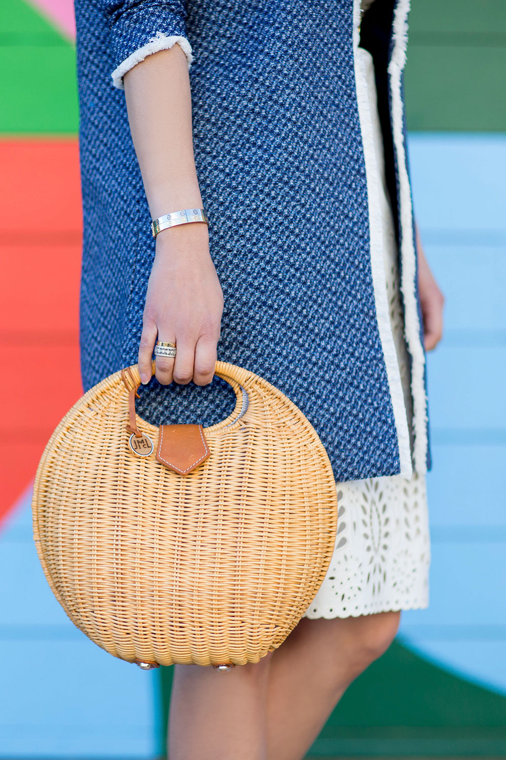 Circular Wicker Bag