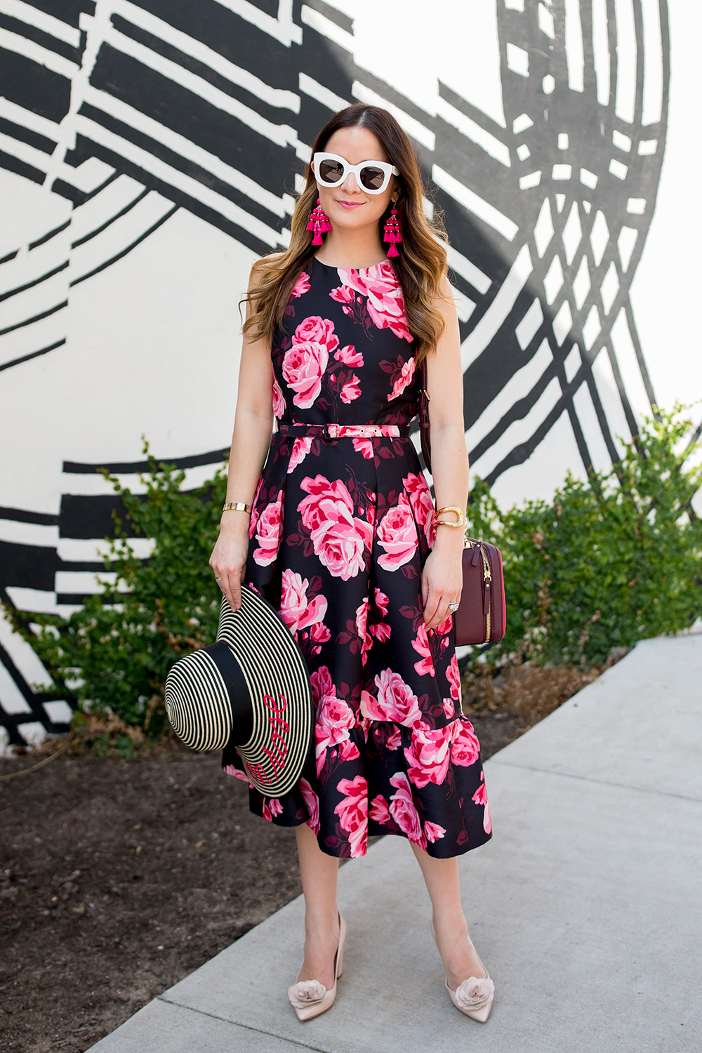 Kate Spade Rose Flounce Dress