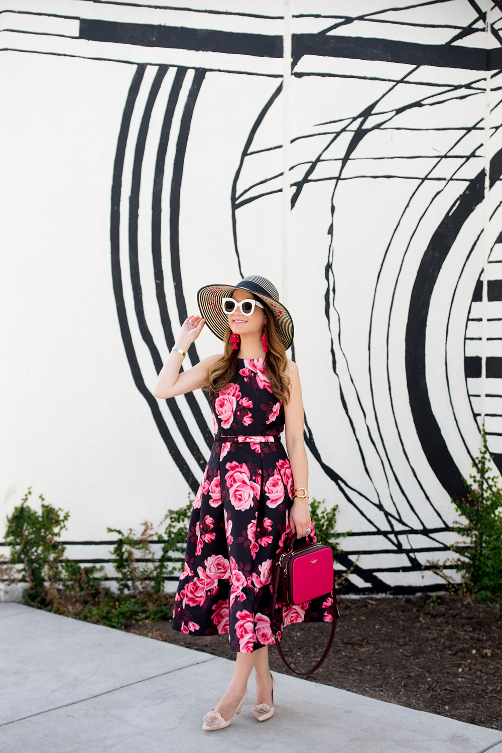 Kate Spade Rose Ruffle Dress