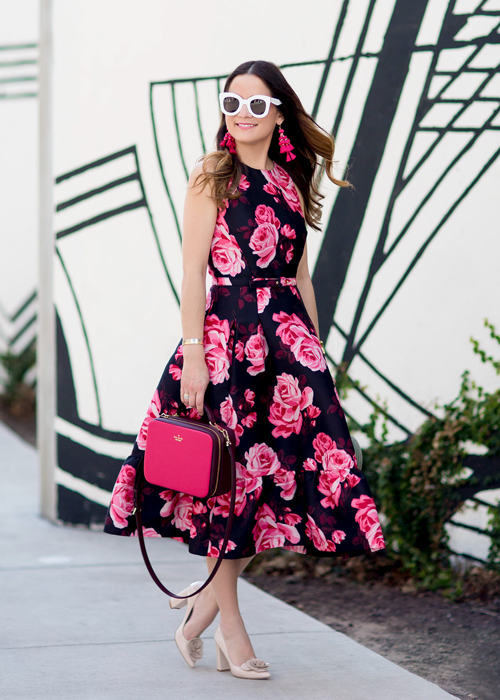 Kate Spade Roses Midi Dress