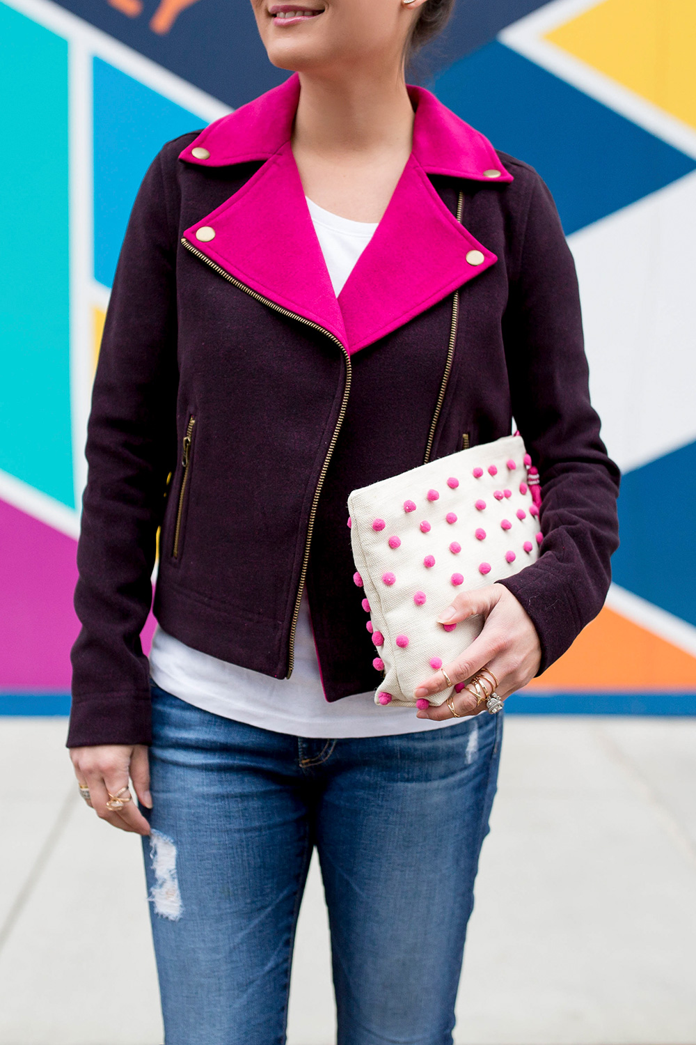 Lilla P Moto Jacket Pink