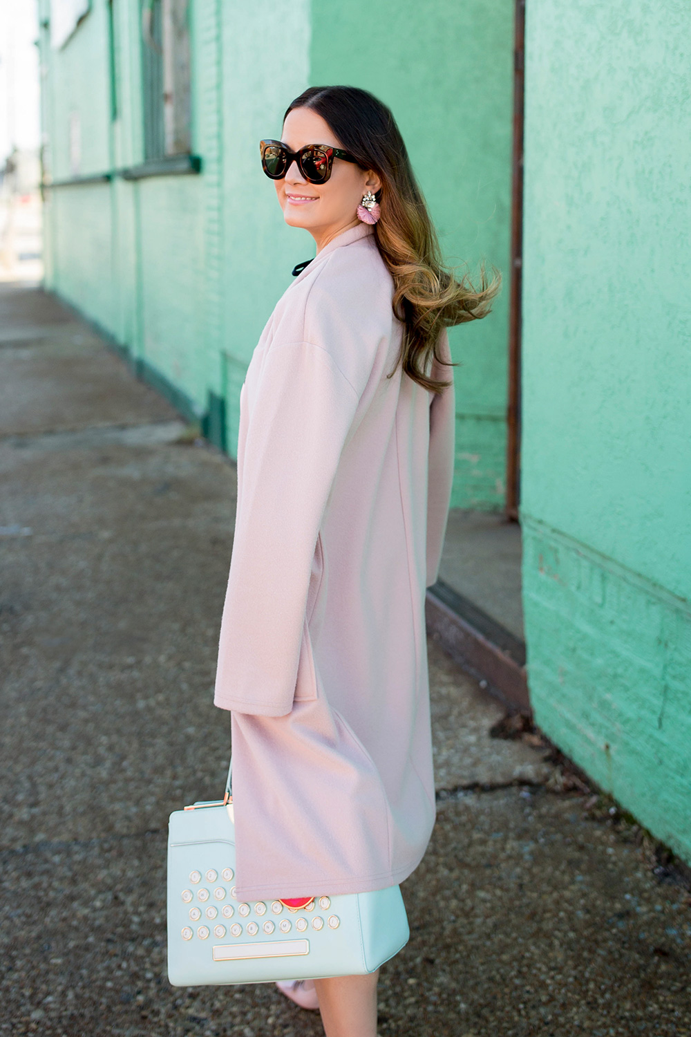 Long Pale Pink Coat