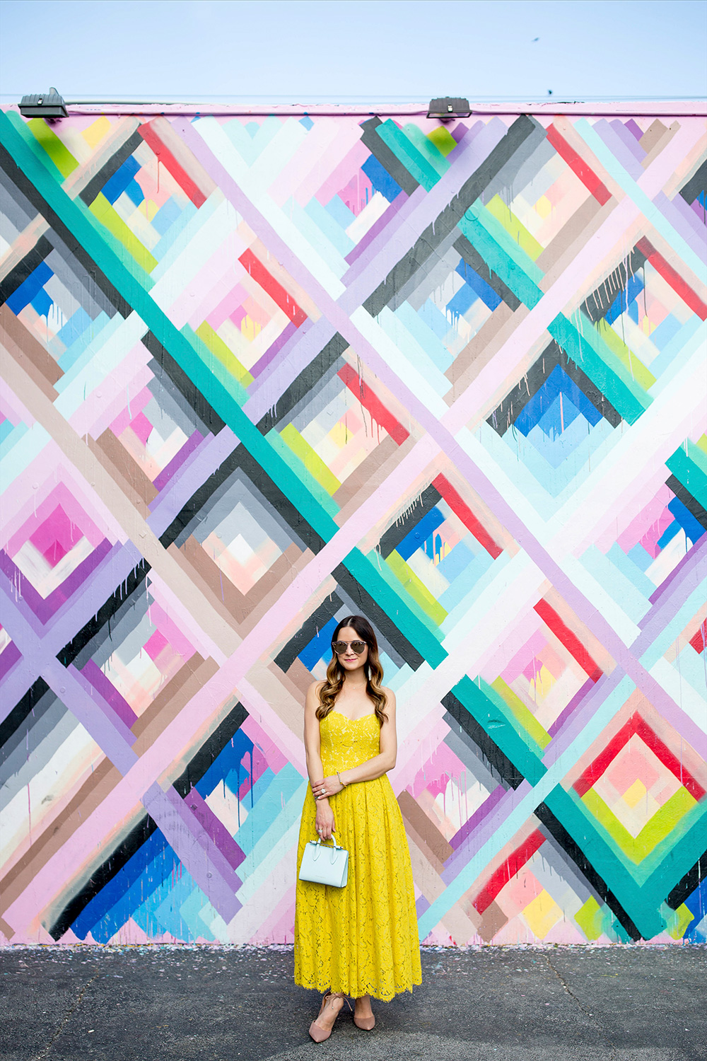 Multicolor Grid Mural Wynwood Miami