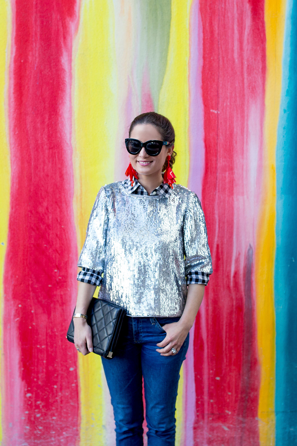 Sequin Long Sleeve Top