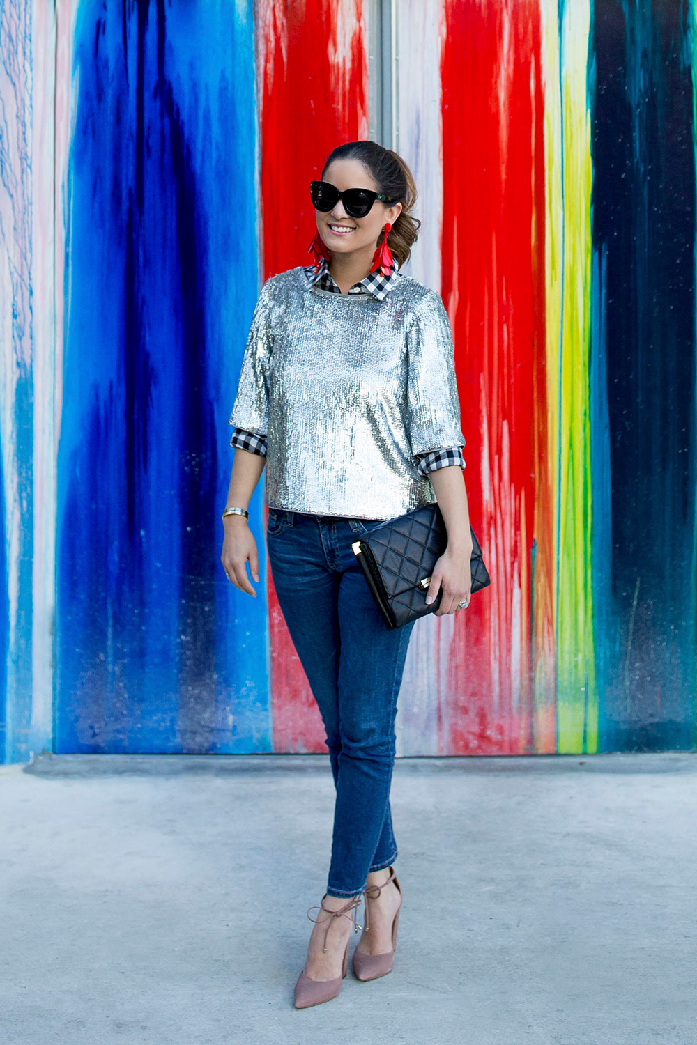 Silver Sequin Blouse