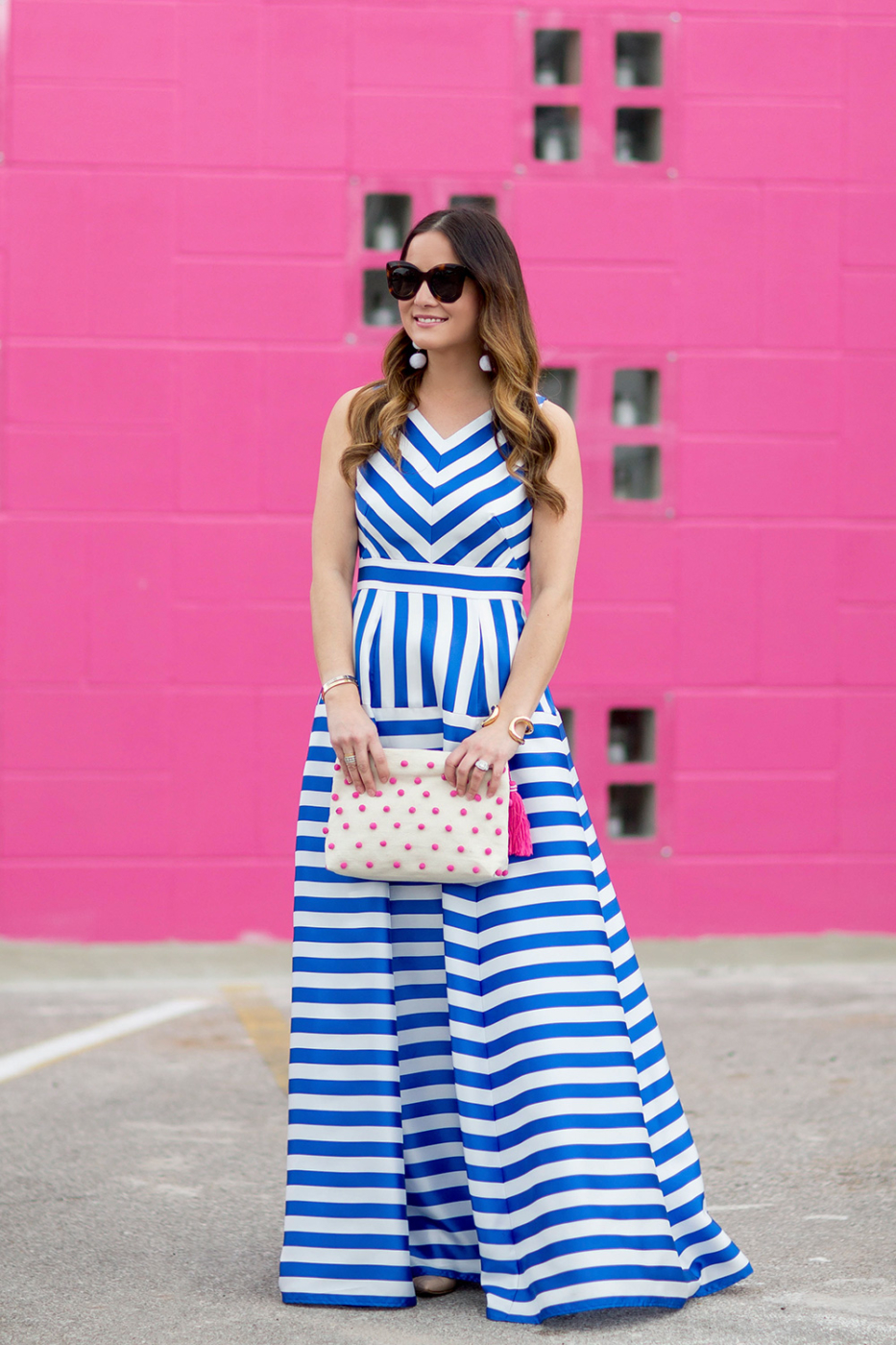 Blue and White Stripe Gown