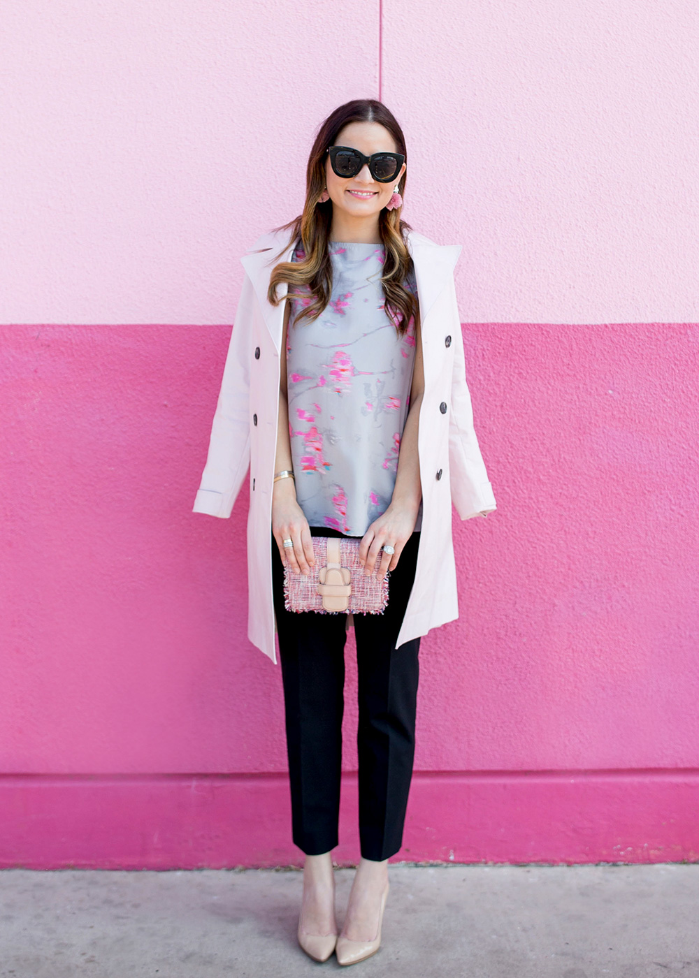 Banana Republic Pink Trench Coat