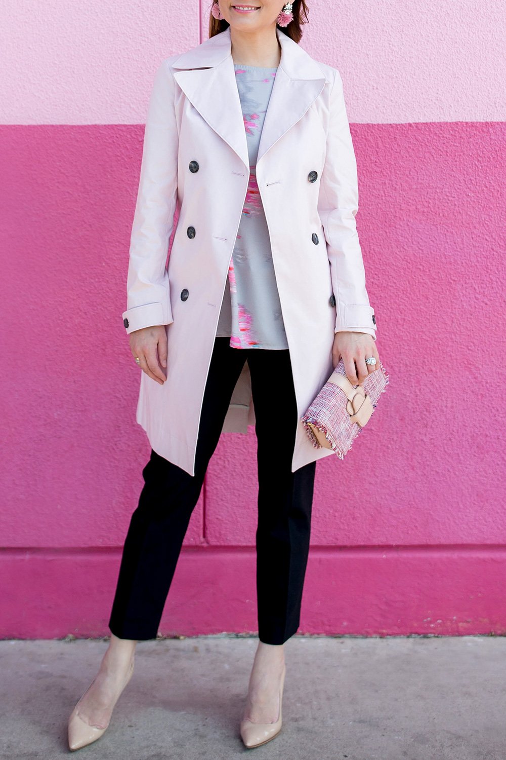 Banana Republic Pink Trench Coat