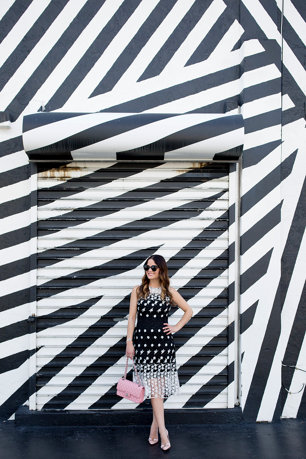 Black White Lace Dress