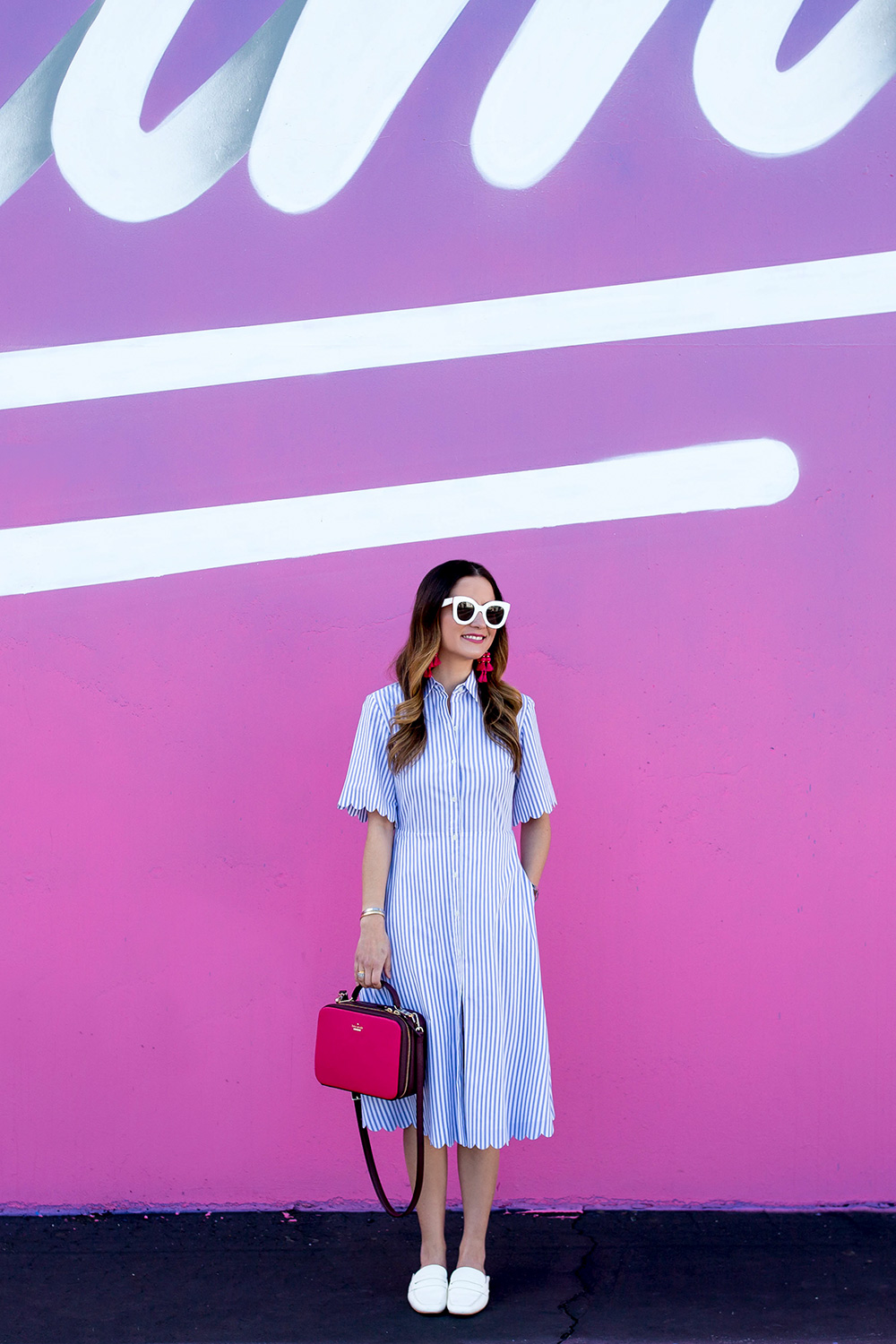 Blue Stripe Shirtdress