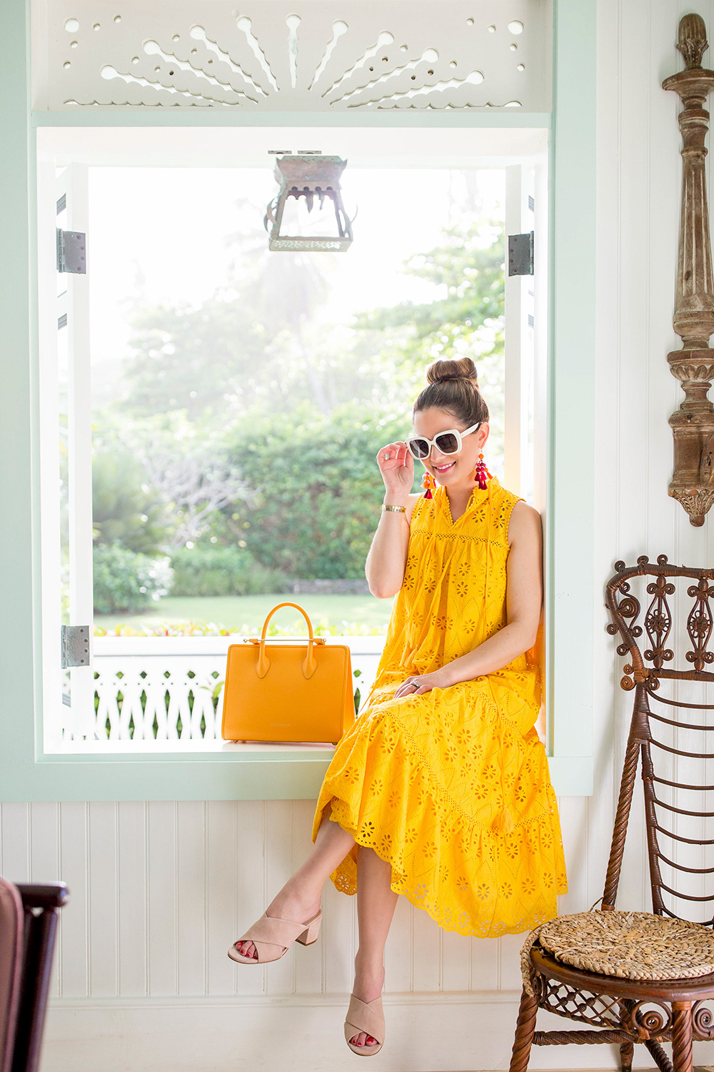 Kate Spade Yellow Eyelet Dress