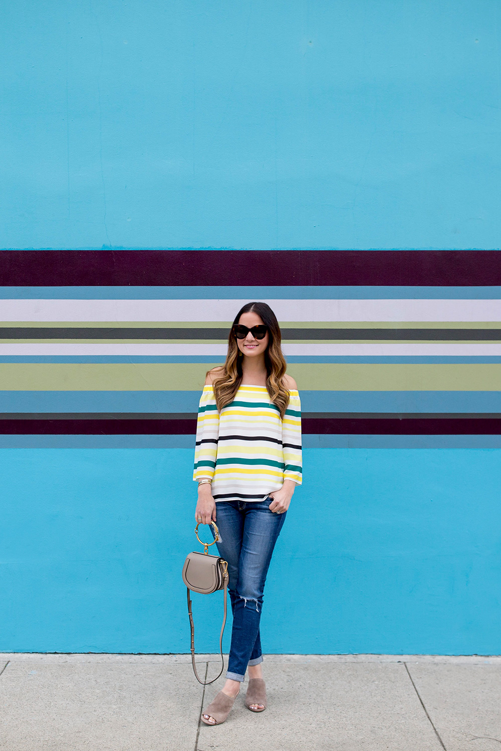 Los Angeles Stripe Mural Wall