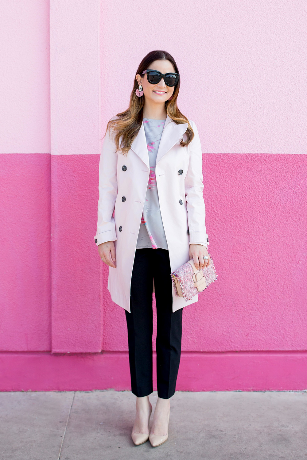 Pink Black Spring Outfit