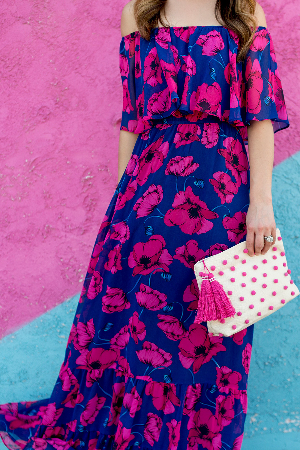 Pink Floral Maxi Dress