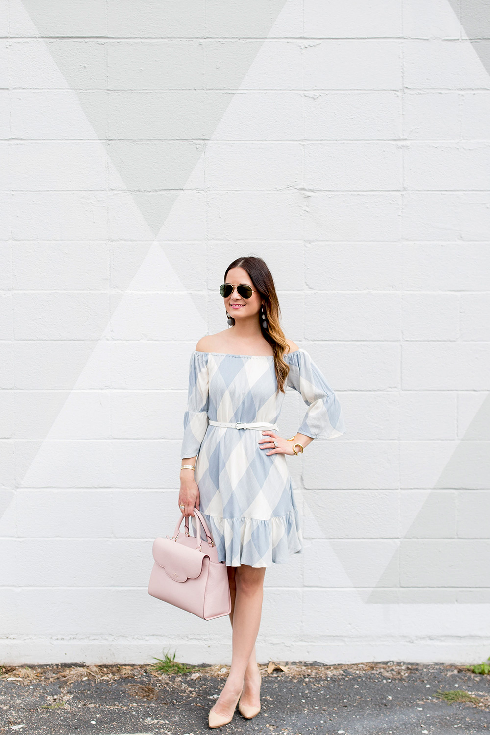 Tularosa Grey Check Dress