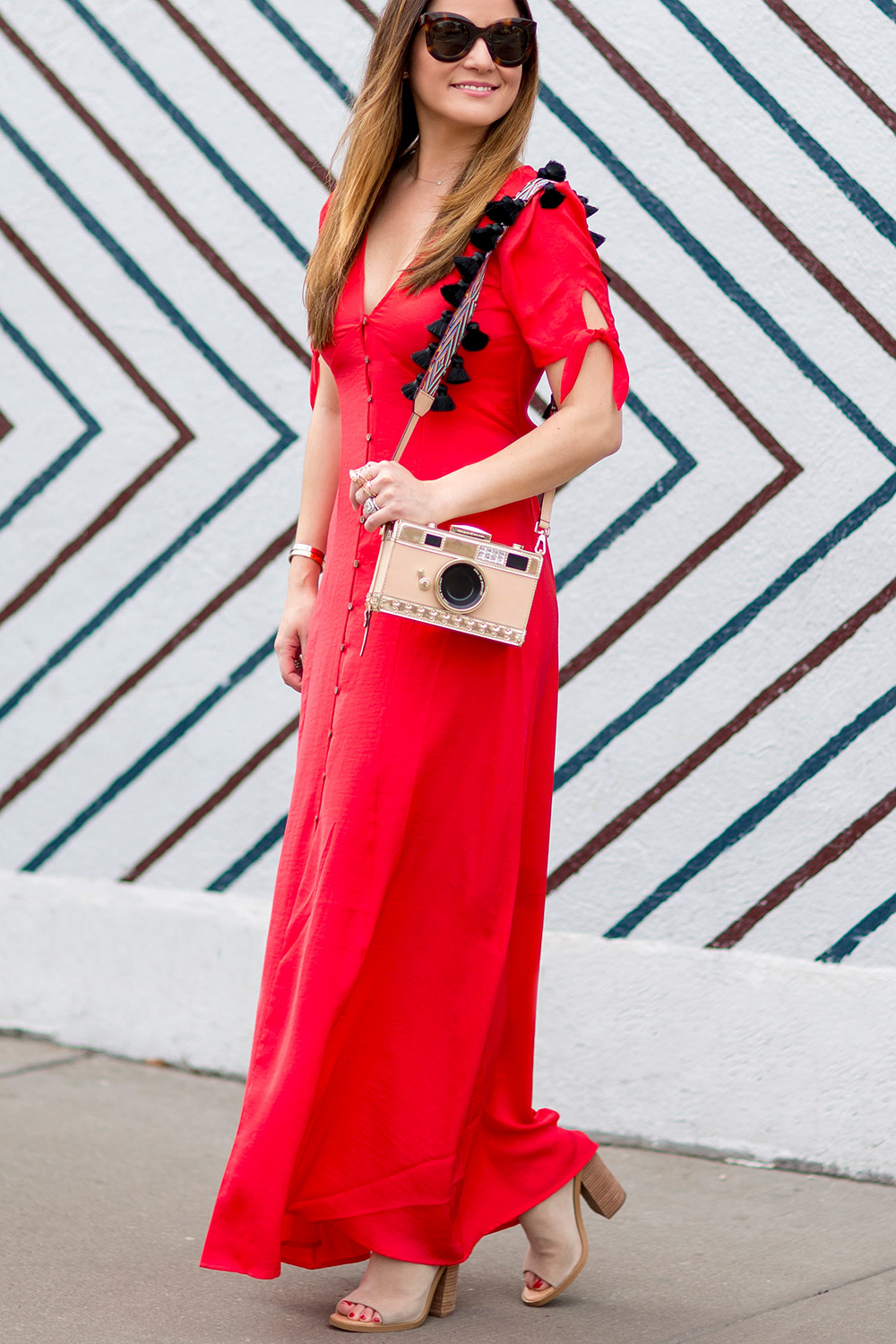 Express Red Maxi Dress