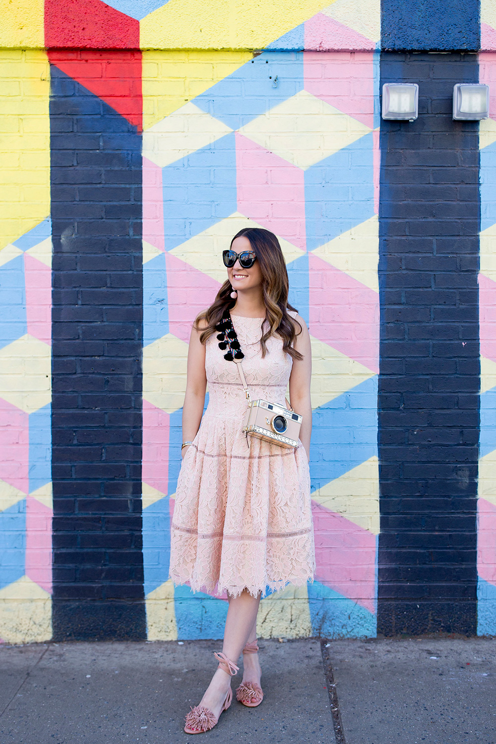 Madewell Pink Suede Fringe Flats