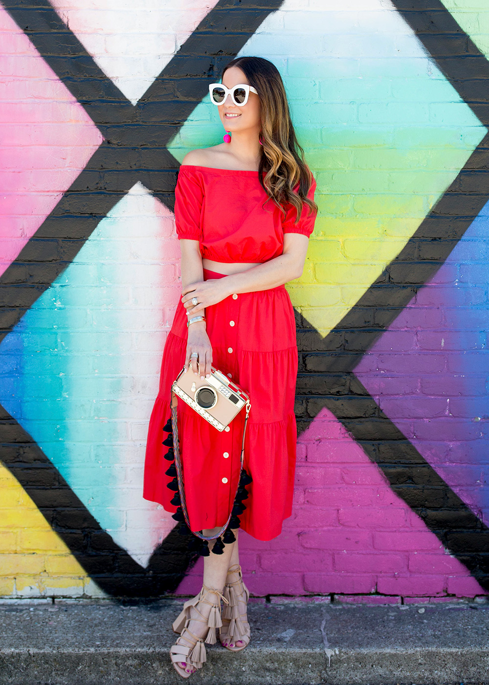 Madewell Red Midi Skirt