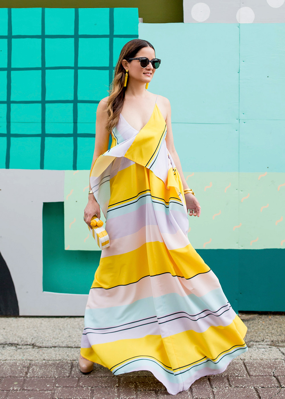 Multicolor Stripe Maxi Dress