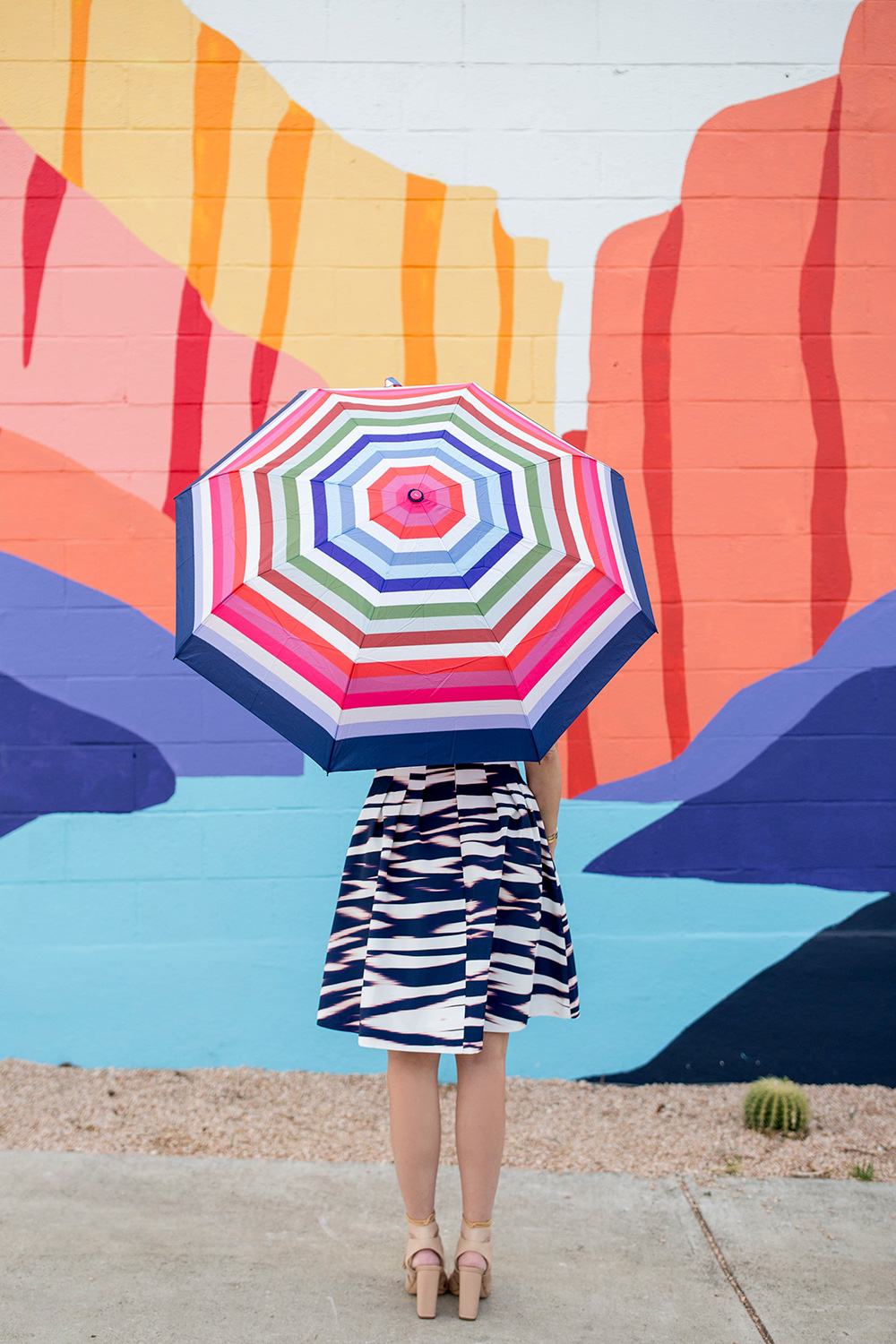 Multicolor Stripe Umbrella