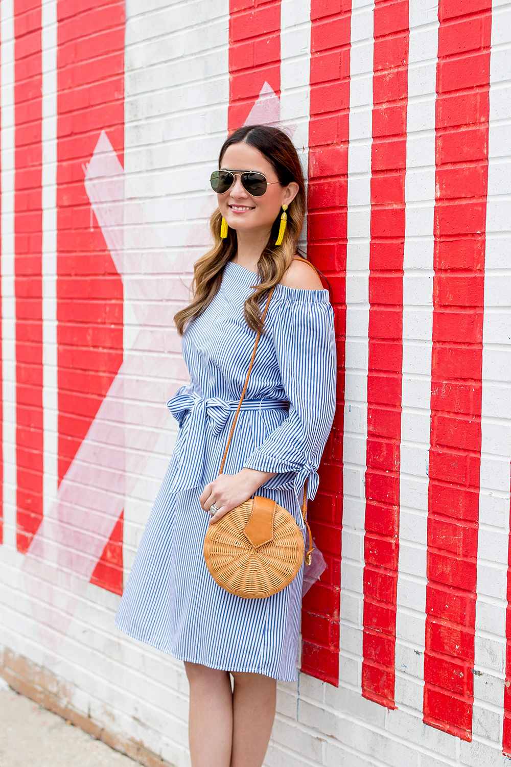 Round Wicker Purse