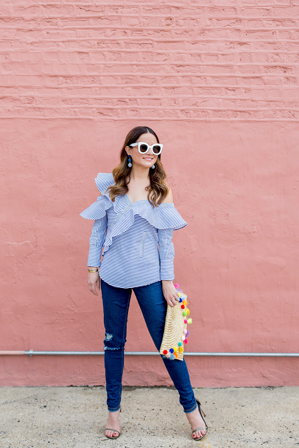 Self Portrait Asymmetrical Ruffle Top