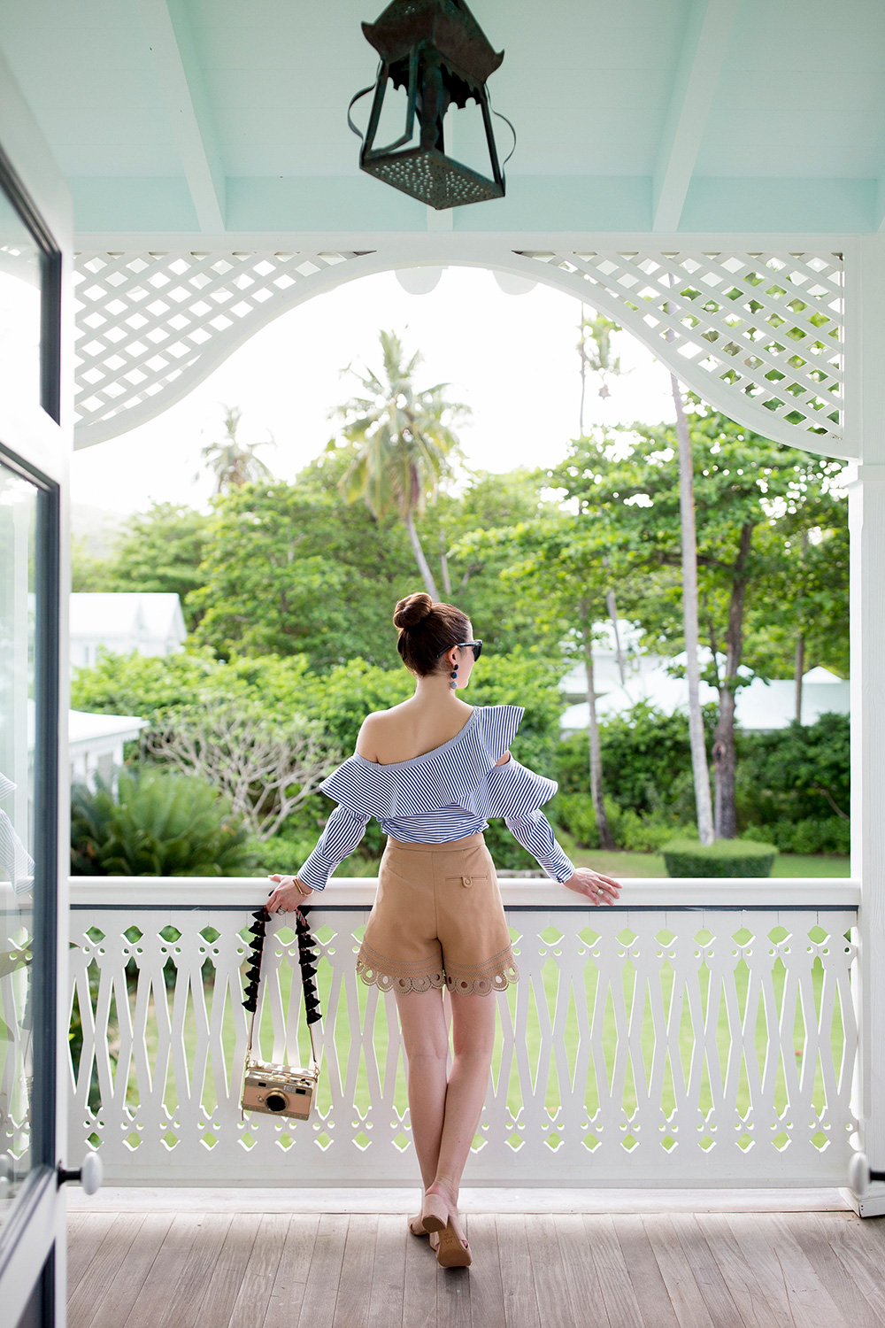 Self Portrait Scallop Lace Trim Shorts