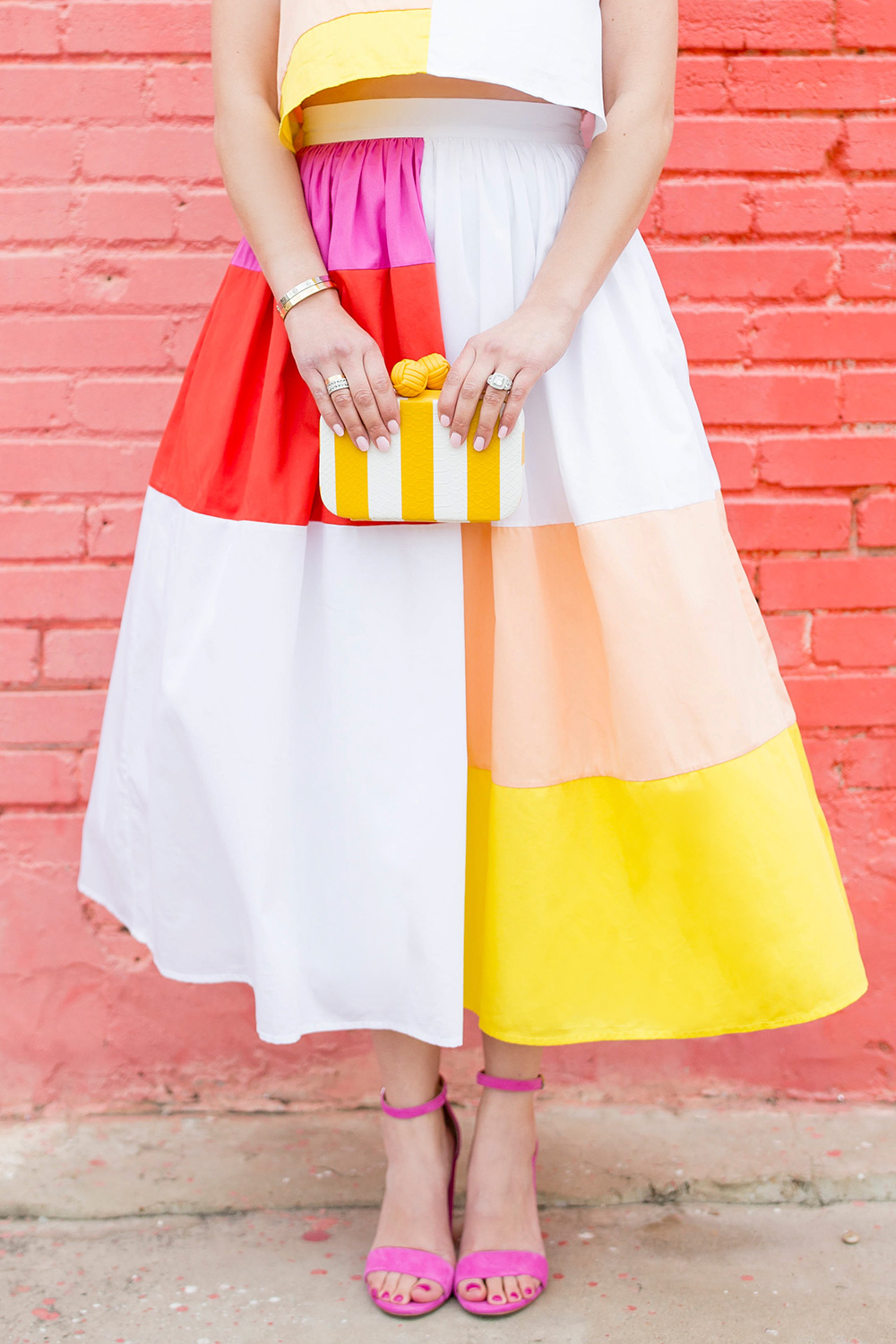 Yellow Stripe Clutch