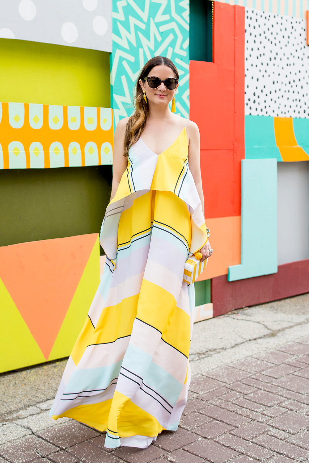 Yellow Stripe Maxi Dress