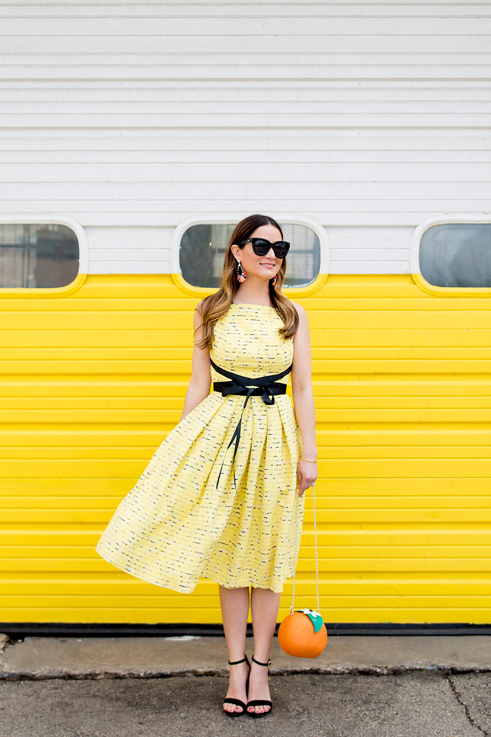 ASOS Yellow Lace Midi Dress