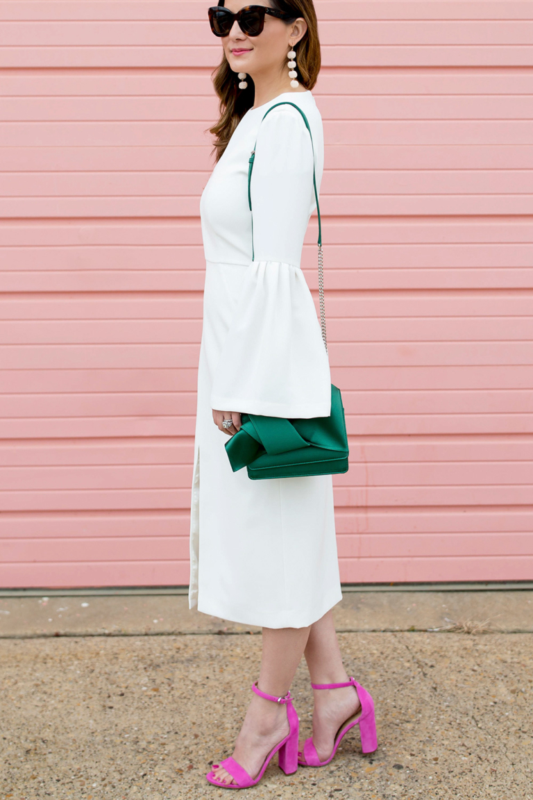 White Bell Sleeve Dress | Little White Dresses | Shift Dress | Style ...
