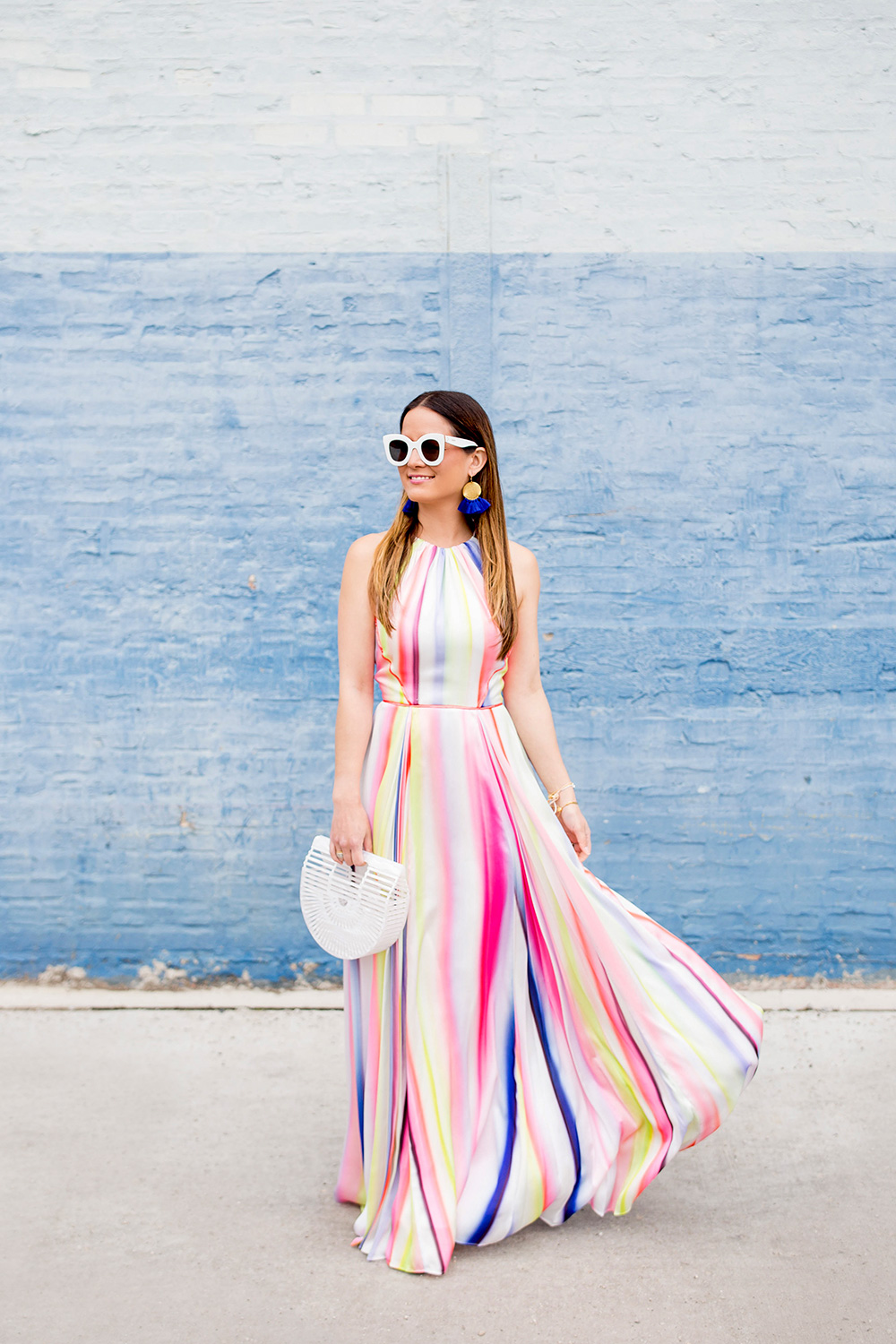 Multicolor Stripe Maxi Dress