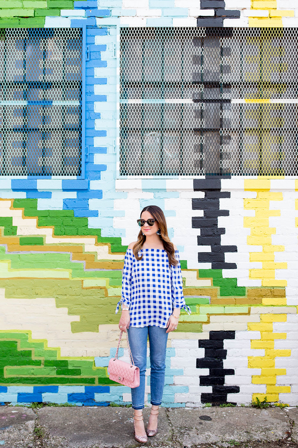 Nordstrom Blue Off Shoulder Top