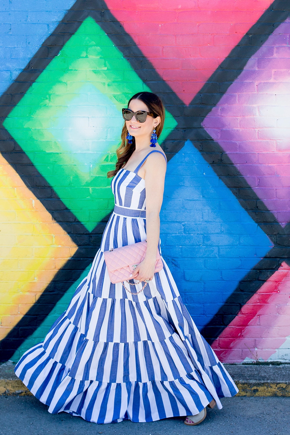 Nordstrom Blue Stripe Maxi Dress