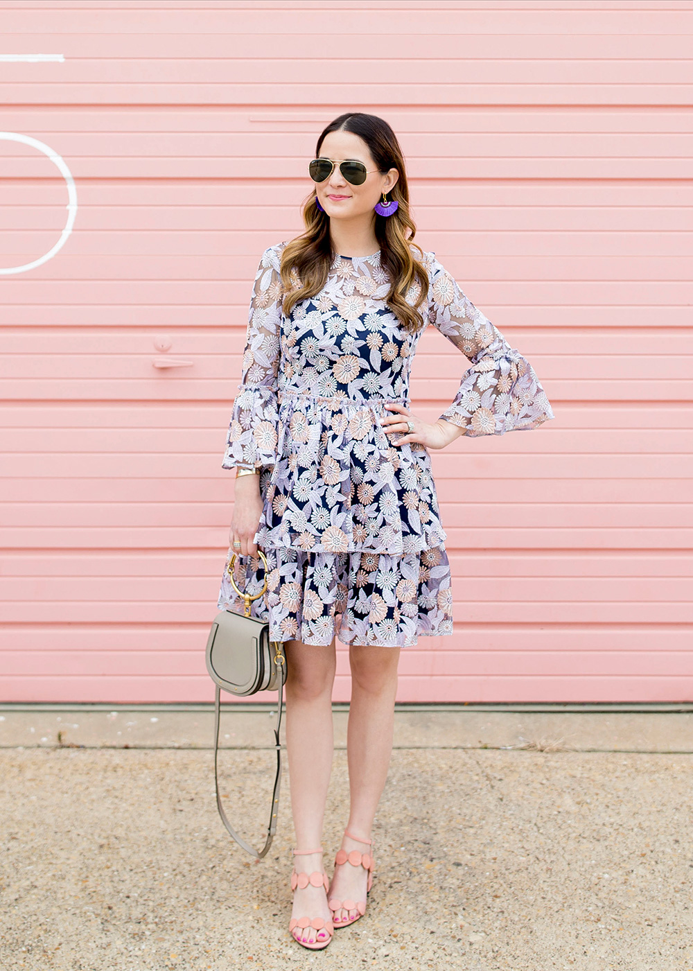 Lace Ruffle Mini Dress