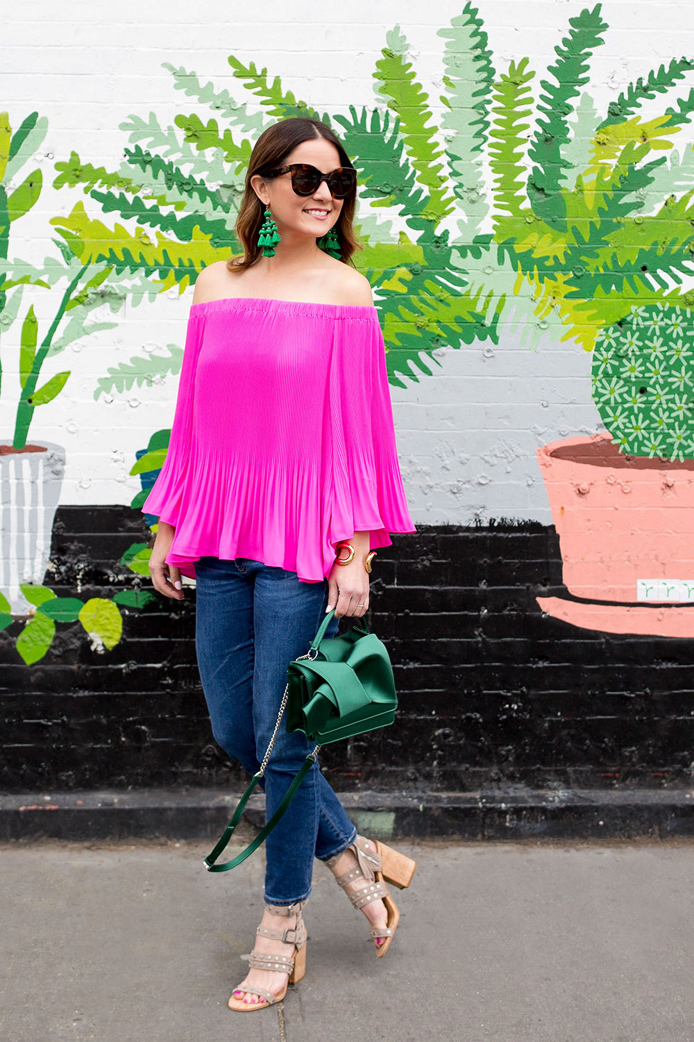 Vince Camuto Pleated Off Shoulder Top