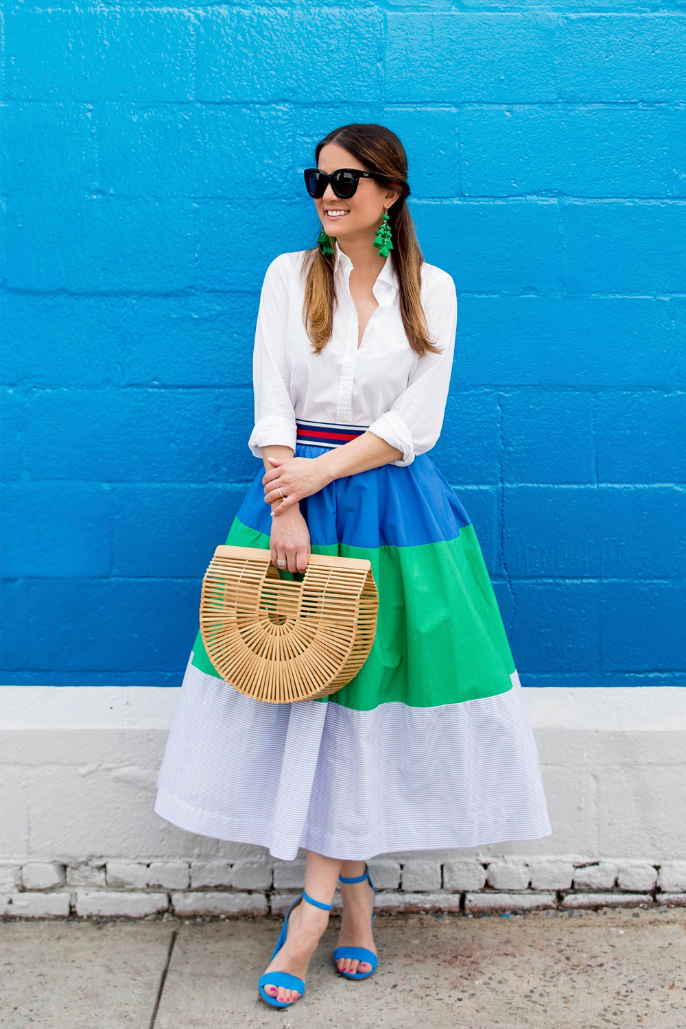 Anthropologie Colorblock Skirt