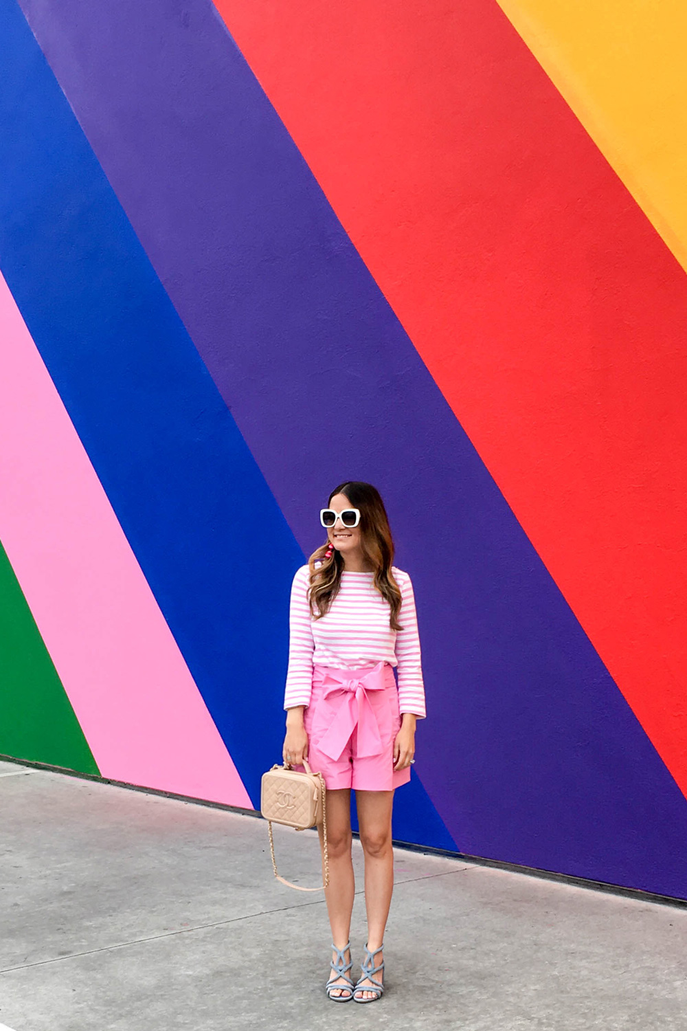 J Crew Pink Tie Waist Shorts