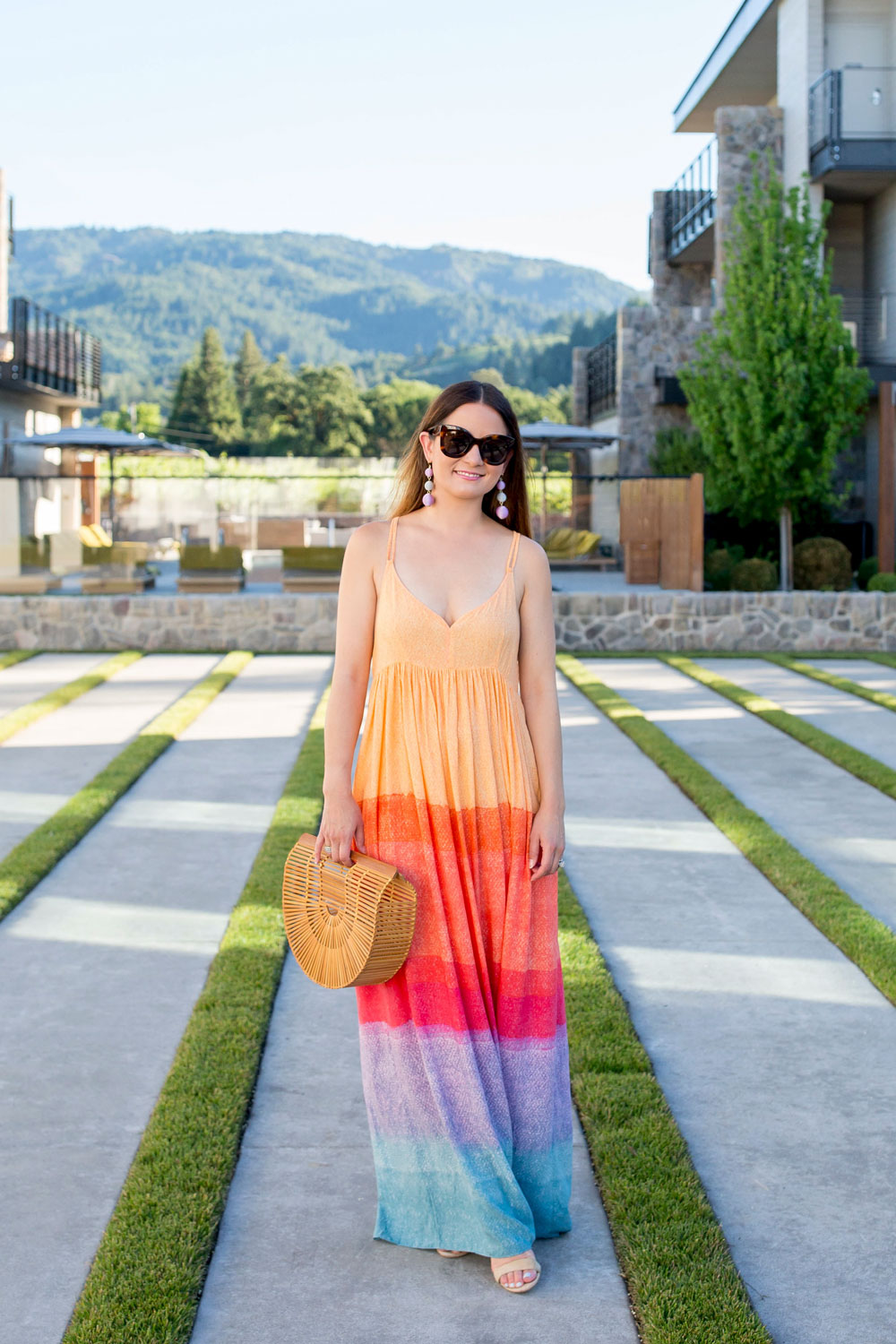 Multicolor Ombre Maxi Dress