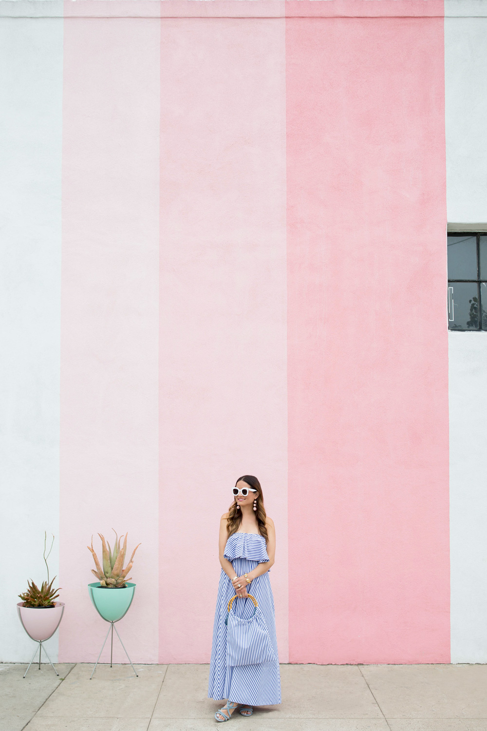 Pigment Pink Ombre Stripe Wall San Diego