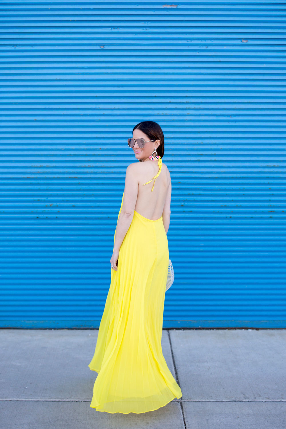 Yellow Halter Maxi Dress