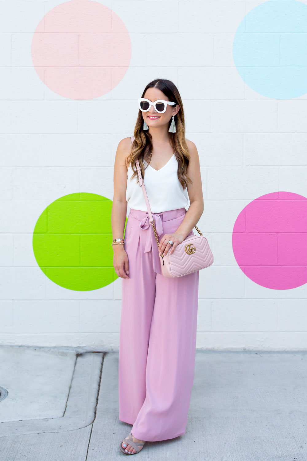 ASOS Pink Wide Leg Pants