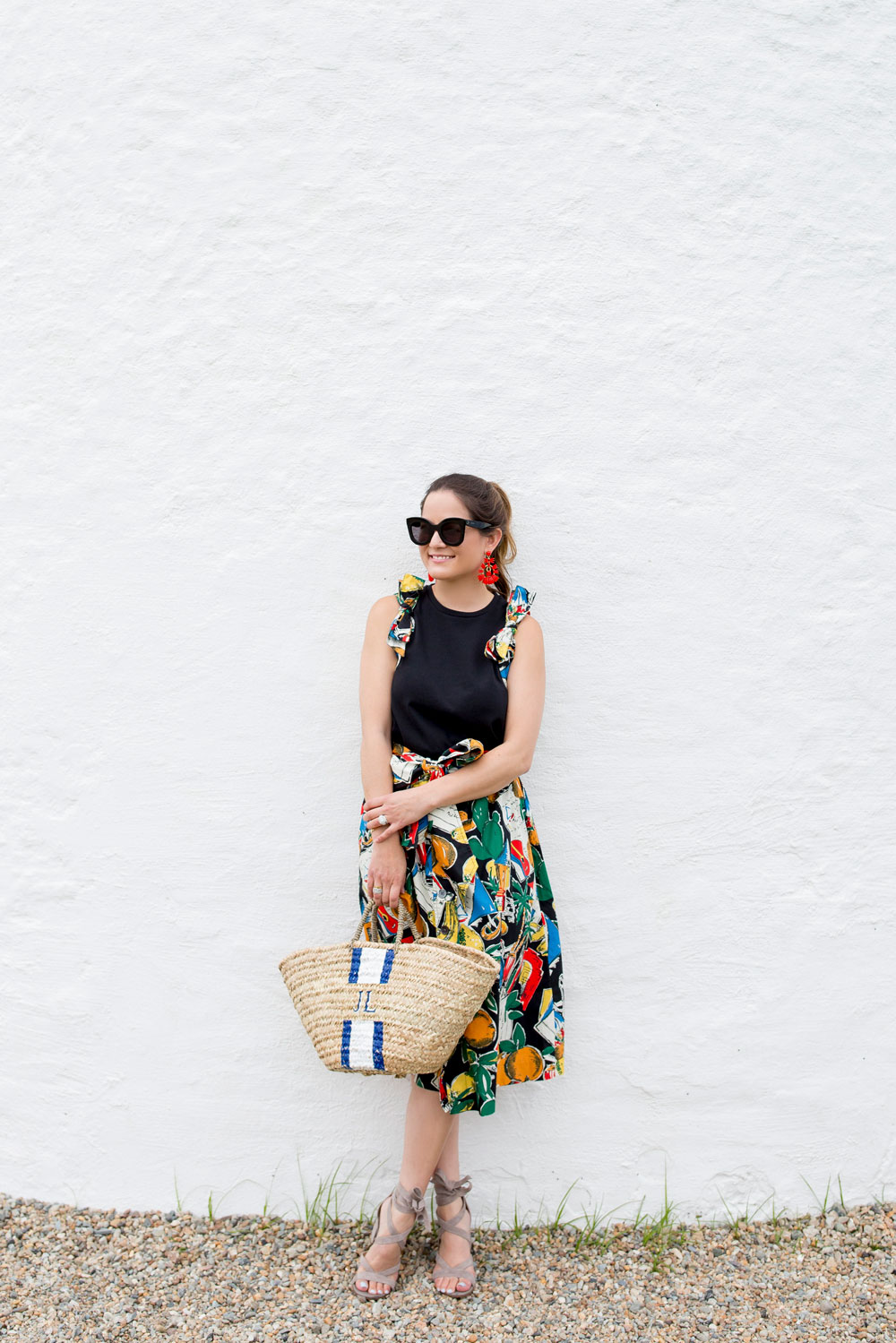 J Crew Postcard Print Skirt