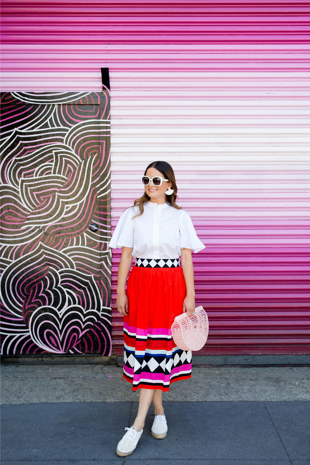 Kate Spade Red Midi Skirt