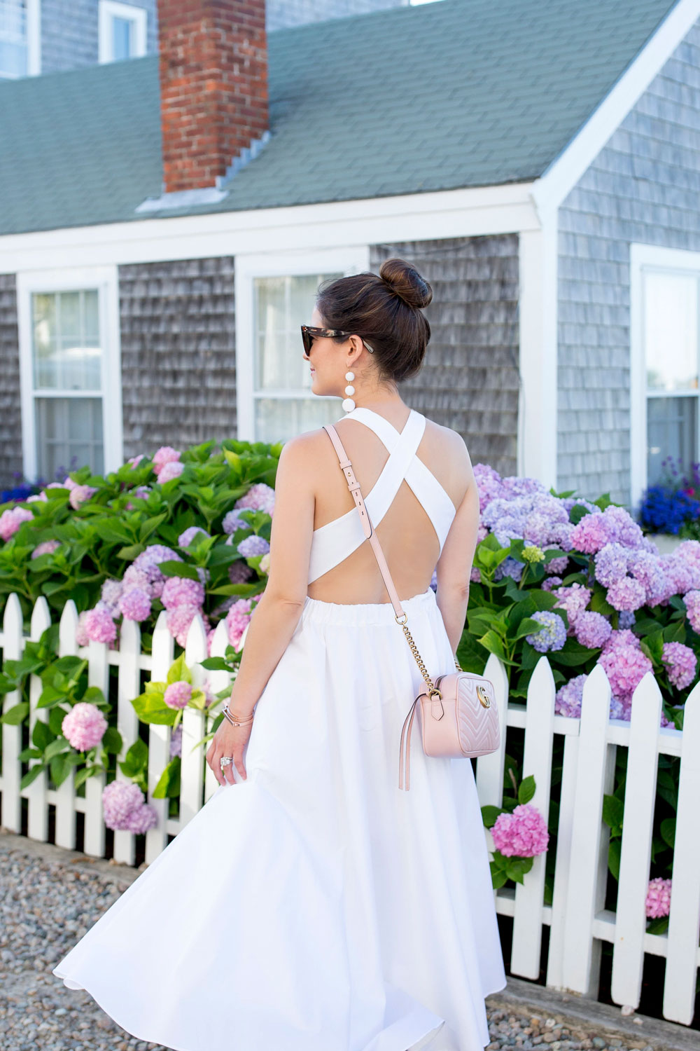 Milly White Dress Criss Cross Back