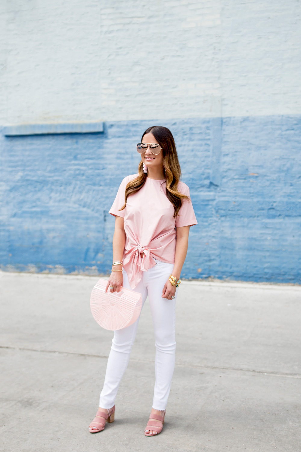 Nordstrom Anniversary Sale Pink Tie Front Top