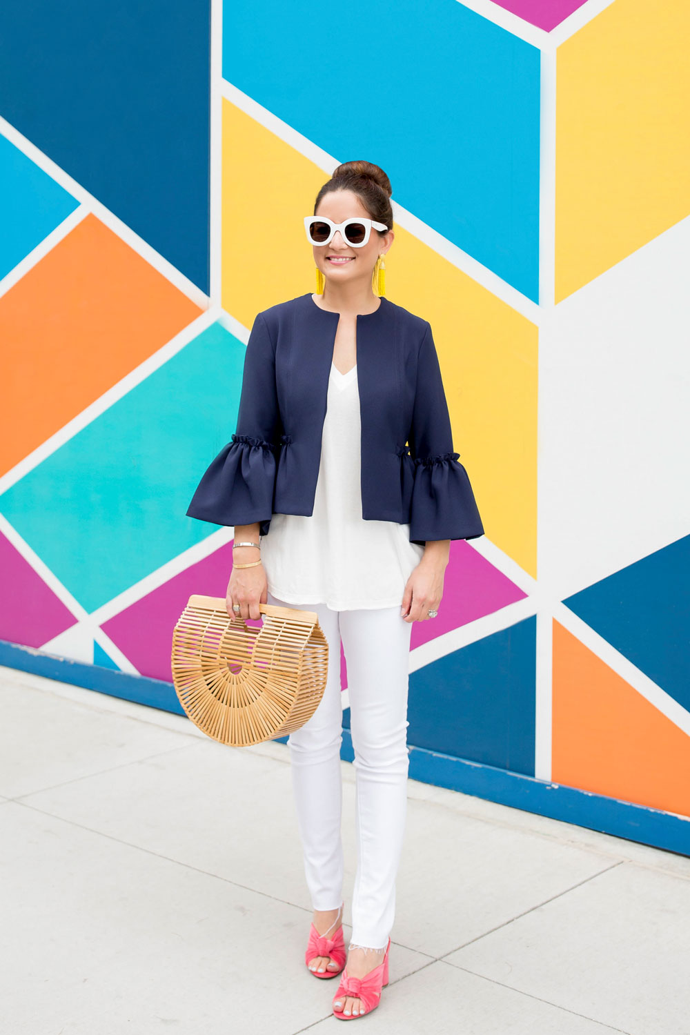 Topshop Bell Sleeve Crop Jacket