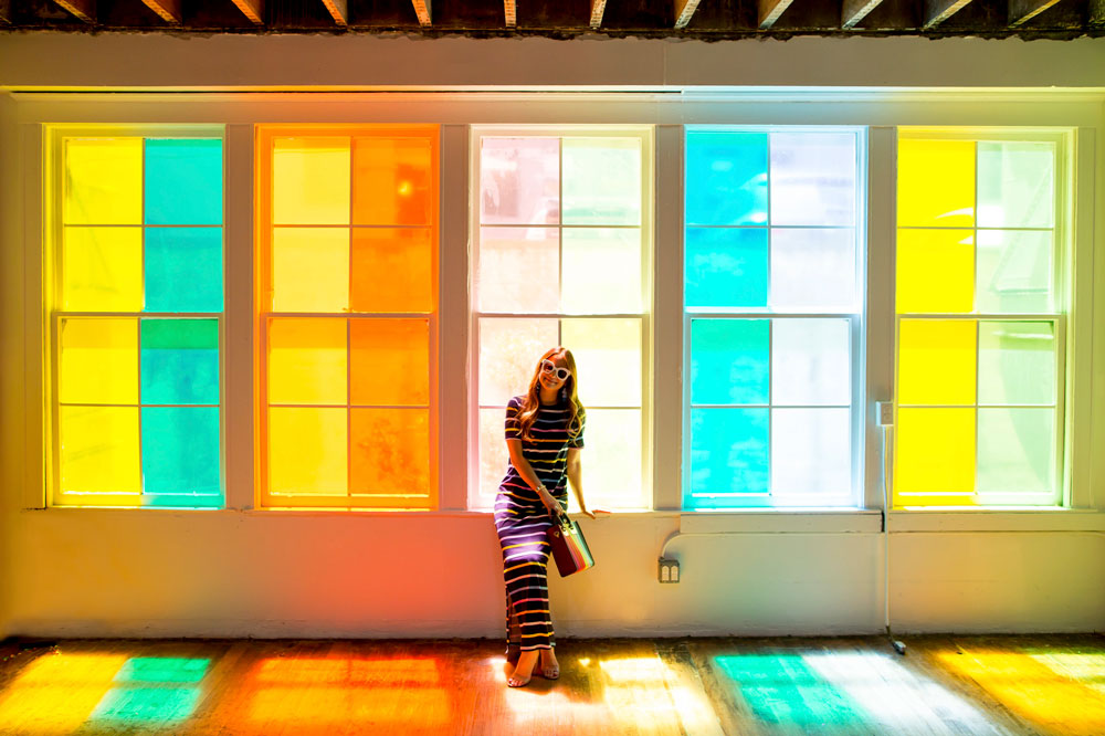 Color Factory Ombre Rainbow Windows