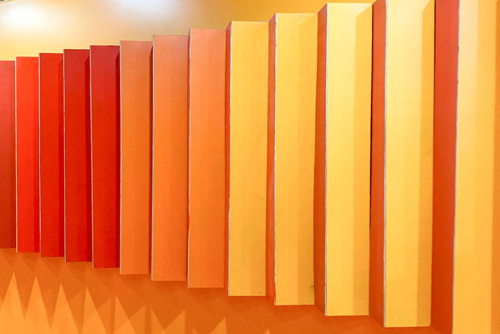 Color Factory Orange Ombre Wall